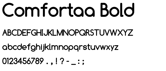 Comfortaa Bold font
